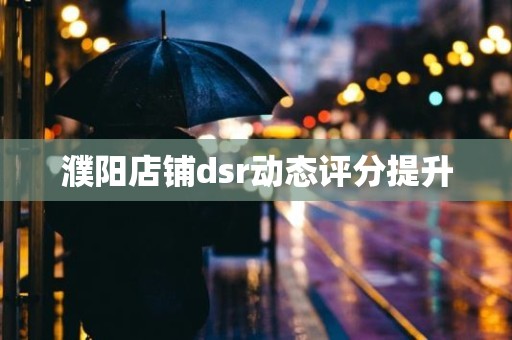 濮阳店铺dsr动态评分提升