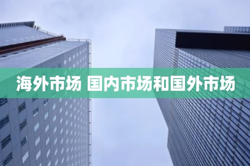 海外市场 国内市场和国外市场