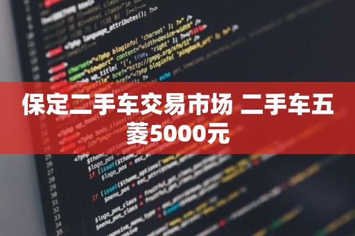 保定二手车交易市场 二手车五菱5000元