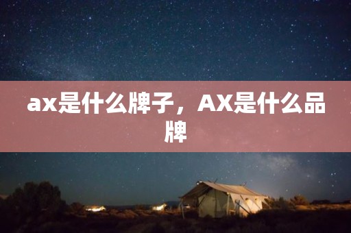 ax是什么牌子，AX是什么品牌