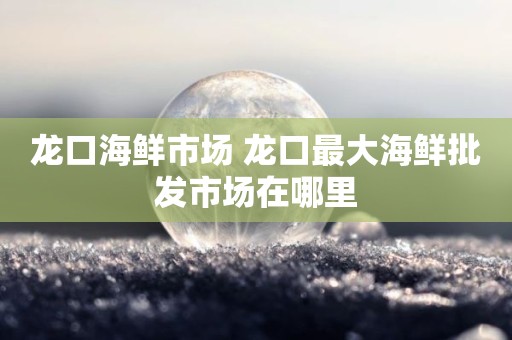 龙口海鲜市场 龙口最大海鲜批发市场在哪里