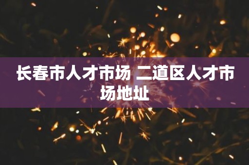 长春市人才市场 二道区人才市场地址