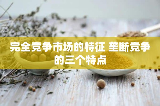 完全竞争市场的特征 垄断竞争的三个特点