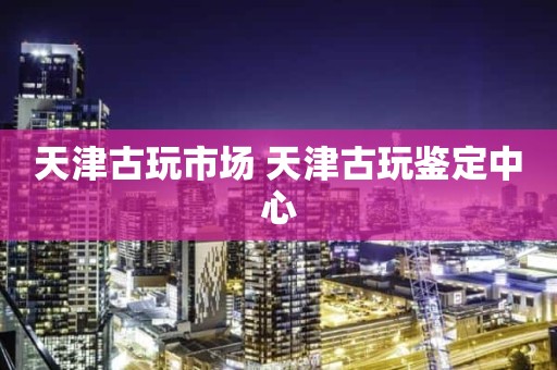 天津古玩市场 天津古玩鉴定中心