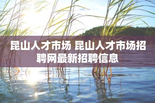 昆山人才市场 昆山人才市场招聘网最新招聘信息