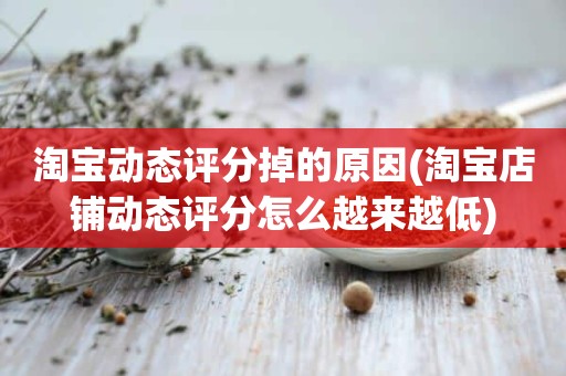 淘宝动态评分掉的原因(淘宝店铺动态评分怎么越来越低)