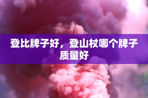 登比牌子好，登山杖哪个牌子质量好