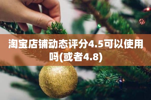 淘宝店铺动态评分4.5可以使用吗(或者4.8)