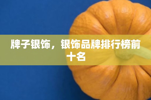 牌子银饰，银饰品牌排行榜前十名