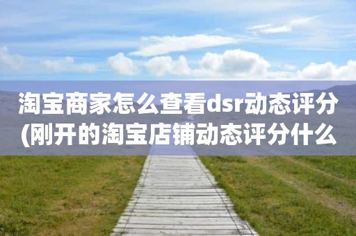 淘宝商家怎么查看dsr动态评分(刚开的淘宝店铺动态评分什么时候开始显示)