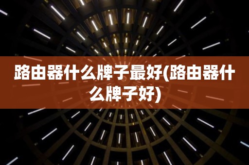 路由器什么牌子最好(路由器什么牌子好)