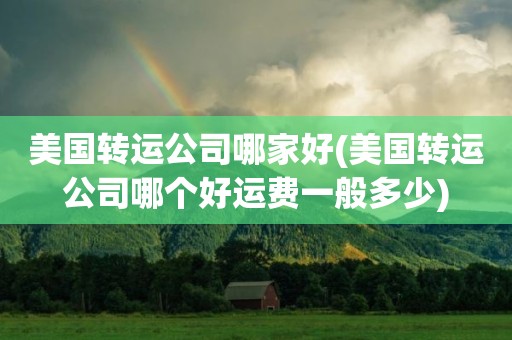 美国转运公司哪家好(美国转运公司哪个好运费一般多少)