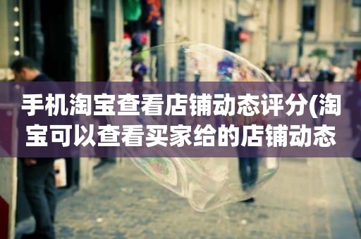 手机淘宝查看店铺动态评分(淘宝可以查看买家给的店铺动态评分吗)