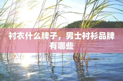 衬衣什么牌子，男士衬衫品牌有哪些