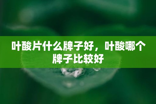 叶酸片什么牌子好，叶酸哪个牌子比较好