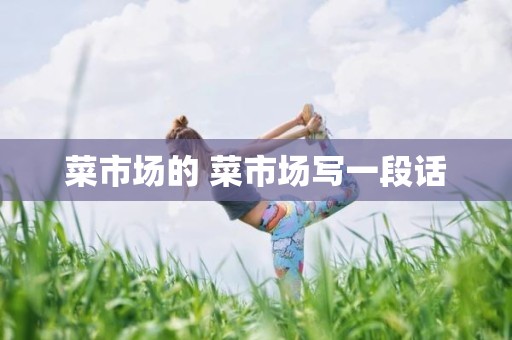 菜市场的 菜市场写一段话