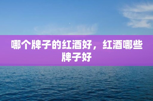 哪个牌子的红酒好，红酒哪些牌子好
