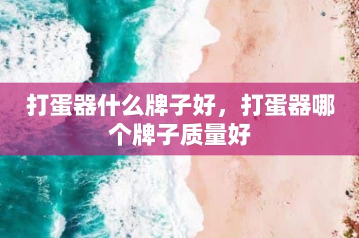 打蛋器什么牌子好，打蛋器哪个牌子质量好