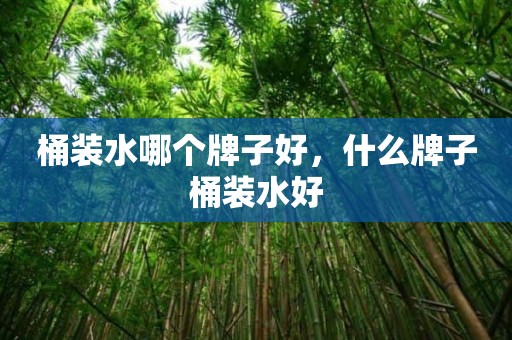桶装水哪个牌子好，什么牌子桶装水好