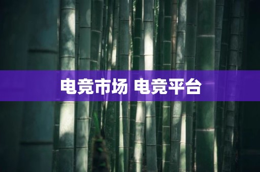 电竞市场 电竞平台