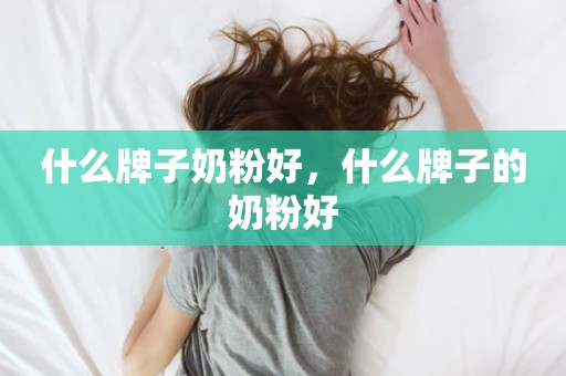 什么牌子奶粉好，什么牌子的奶粉好