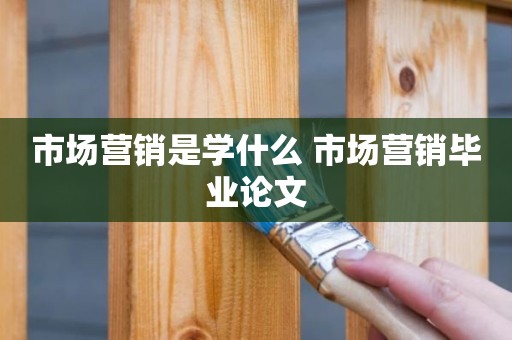 市场营销是学什么 市场营销毕业论文